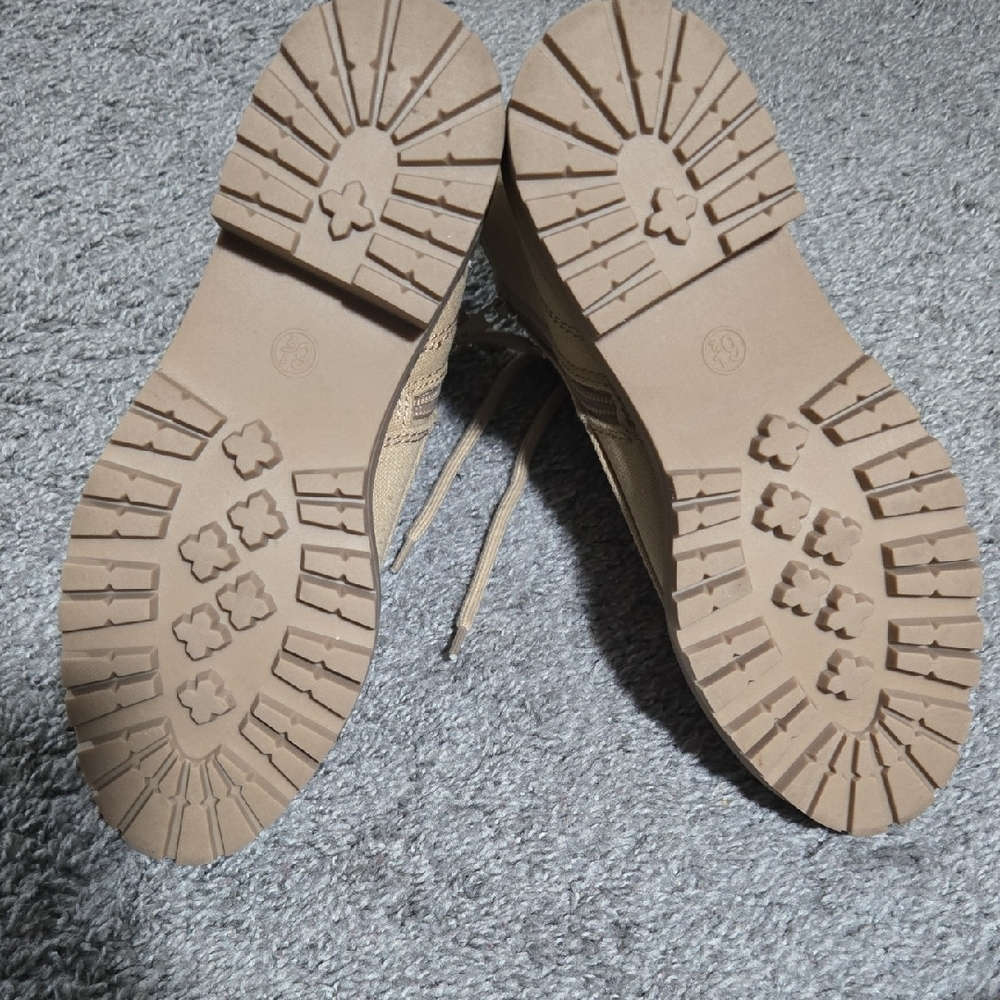 Women's Tan High-Top Sneakers - Picture 3 of 4